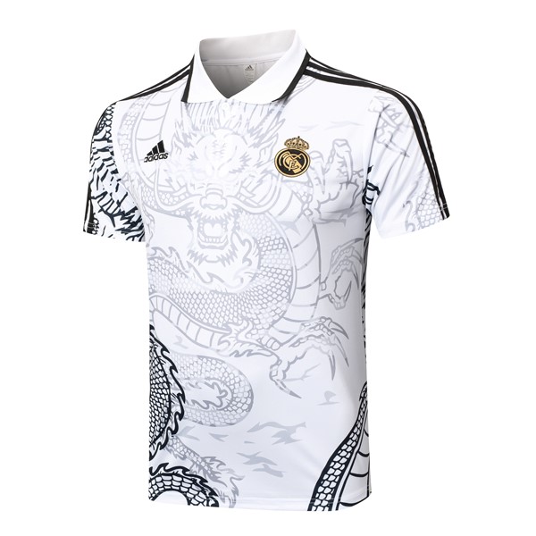 Polo Real Madrid 2024-2025 Blanco Negro 2